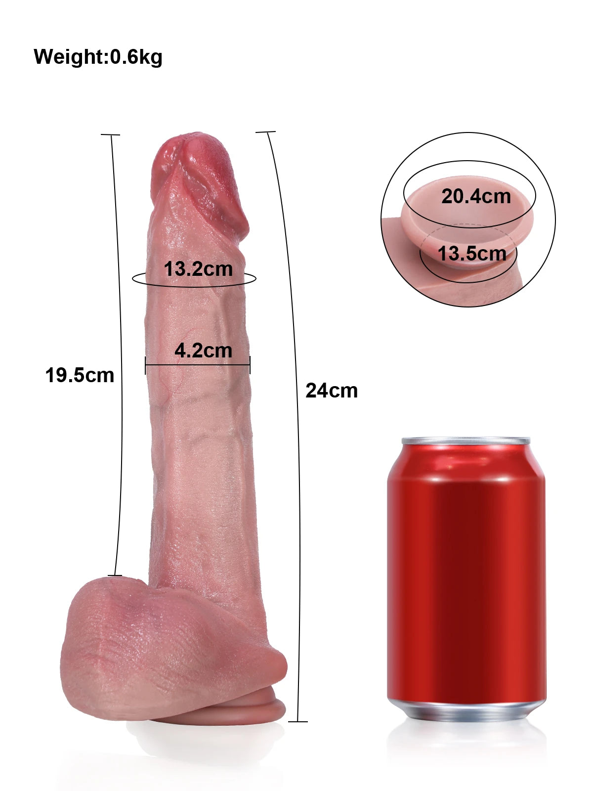 ショーン (Sean) 24cm ディルド リアル|狙い撃つ弧状ヘッドと内壁を撫でる鮮明な血管刺激