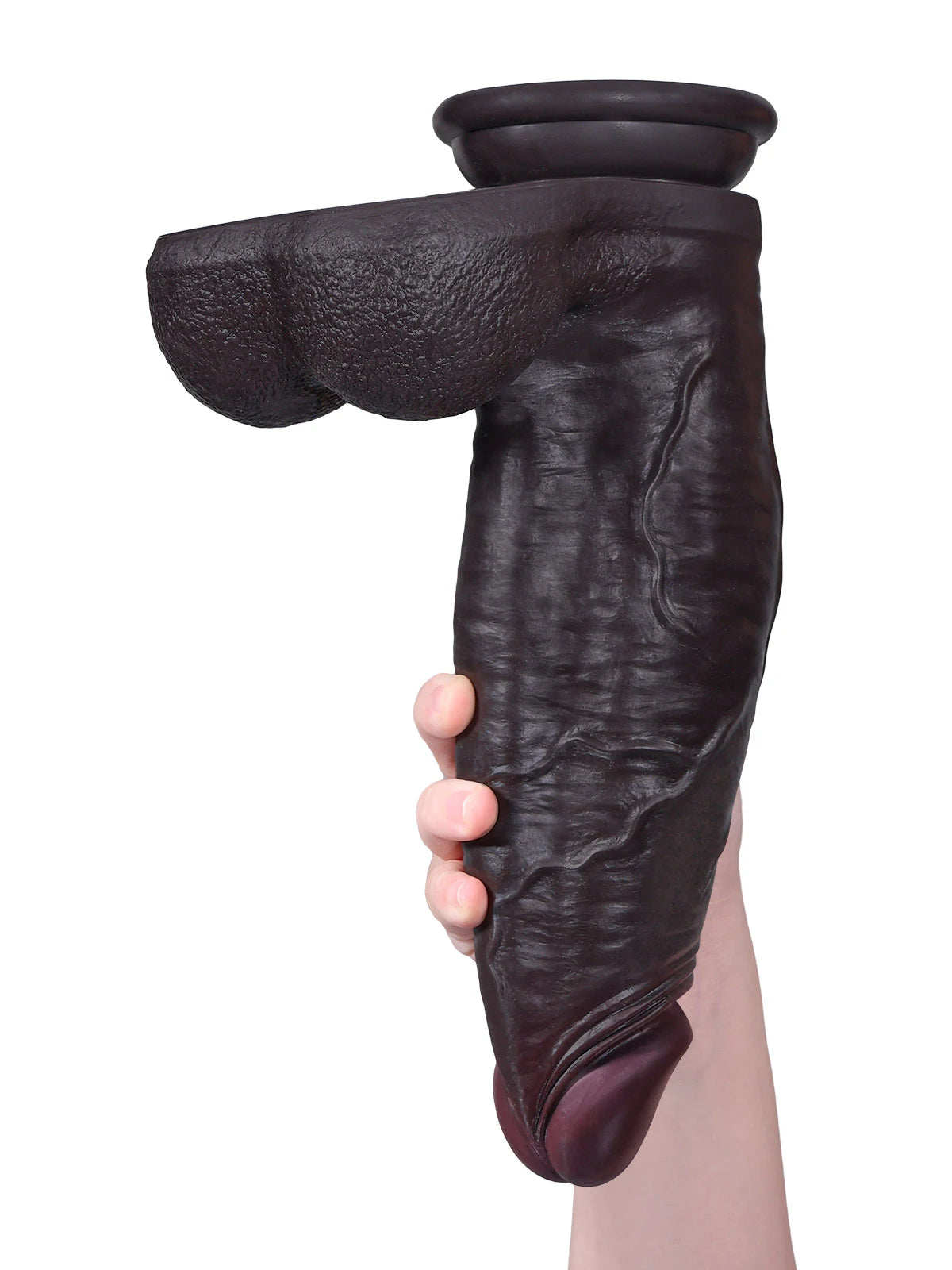 ヒューゴ 29.2cm 巨大ディルド 黒 先細りトップとたっぷりボディ