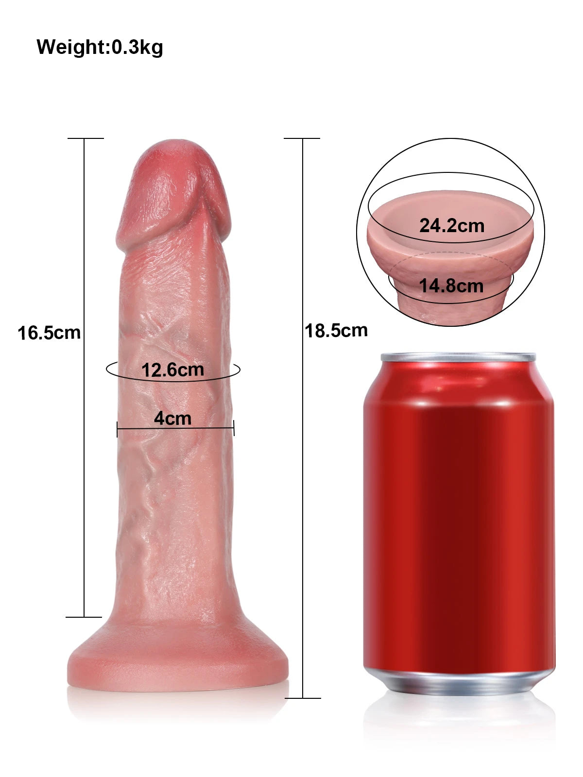 ダリー (Dary) 18.5cm アナル特化型リアルディルド|血管の隆起がもたらす圧倒的充填感