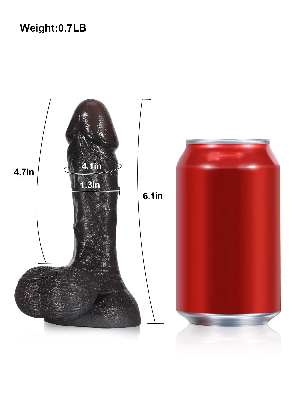 スミス (Smith) 15.8cm 黒人ディルド|スムーズな導入を叶える錐形設計とリアルな質感
