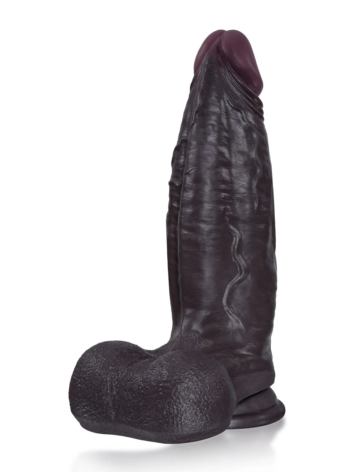 ヒューゴ 29.2cm 巨大ディルド 黒 先細りトップとたっぷりボディ