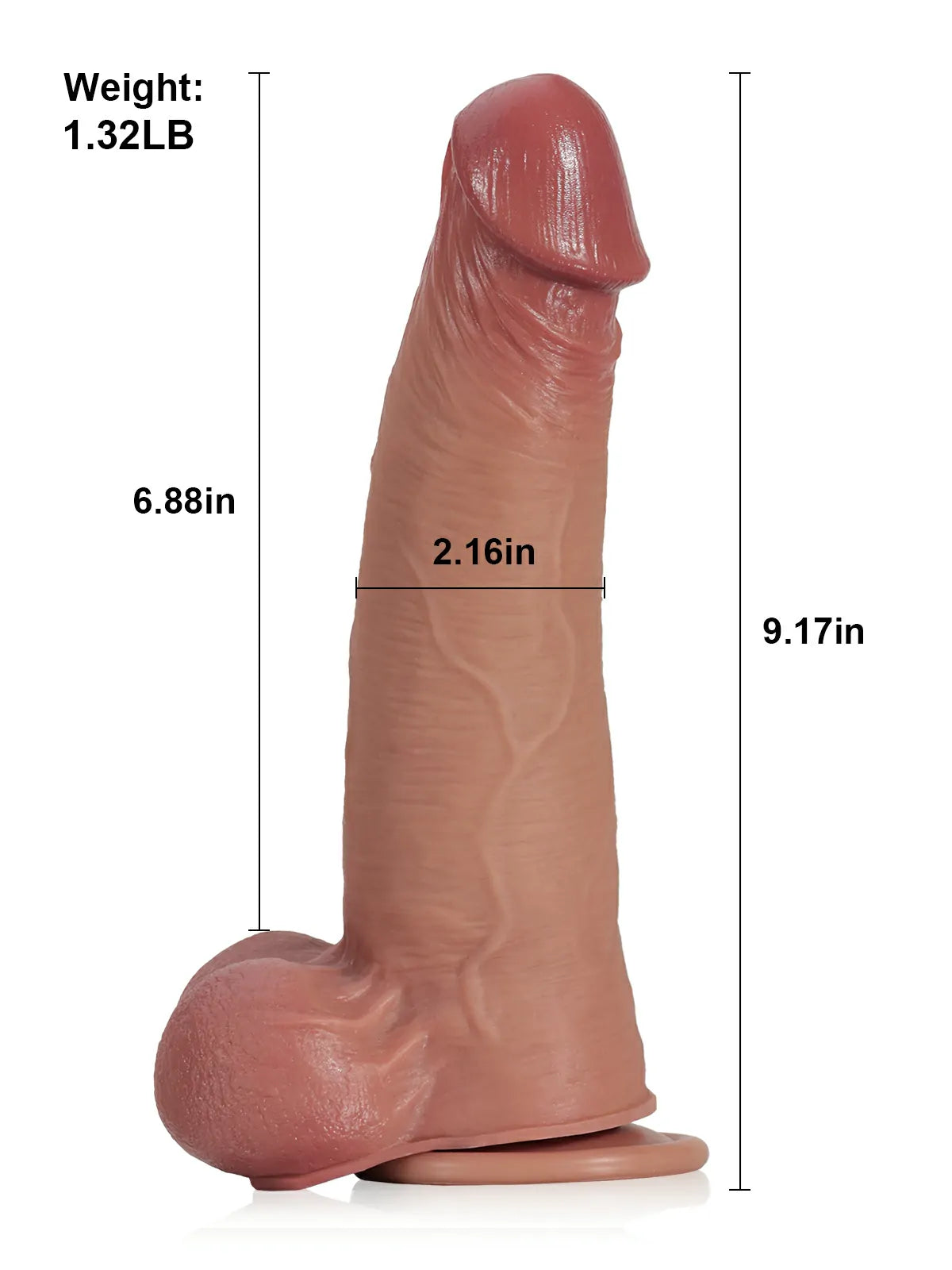 ジョシュア (Joshua) 23.3cm 巨物｜スライドスキン（二層動皮）＆ 自追従リアルツインボール